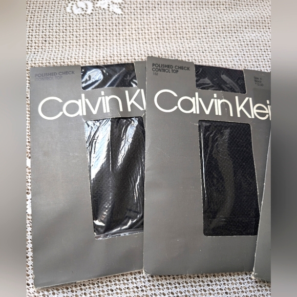 Calvin Klein Hosiery Vintage Collection - Black and Cream size A - Picture 2 of 5
